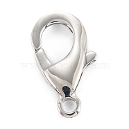 304 Stainless Steel Lobster Claw Clasps, Parrot Trigger Clasps, Stainless Steel Color, 23x13.5x3.5mm, Hole: 2.5mm(STAS-C024-15P)