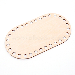 Basswood Blank Board, with Hole, Unfinished Wood Craft, Oval, BurlyWood, 15~28x10~30x0.3cm, Hole: 8mm, 7pcs/set(WOOD-WH0015-15)