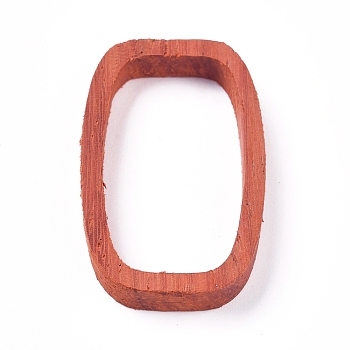 Unfinished Sandalwood Frame, for DIY Epoxy Resin, UV Resin Jewelry Pendant, Necklaces Making, Rectangle, 22.2x35.8x5mm, Inner Diameter: 17x30.5mm