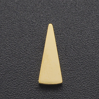 201 Stainless Steel Charms, for Simple Necklaces Making, Stamping Blank Tag, Laser Cut, Triangle, Golden, 10x4x3mm, Hole: 1.6mm