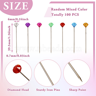 Diamond Head Iron Sewing Craft Positioning Needles(TOOL-TAC0012-01A)-4