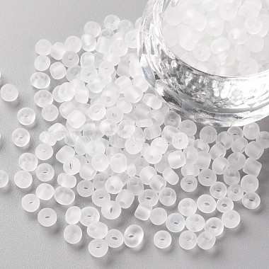 White Round Glass Beads