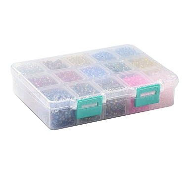 375g 15 colores cuentas de semillas de vidrio(SEED-JP0004-05-4mm)-7