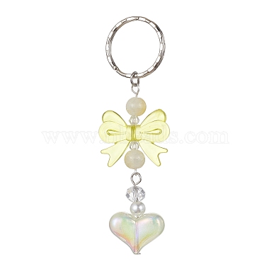 Champagne Yellow Butterfly Acrylic Keychain