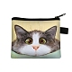 Cute Cat Polyester Zipper Wallets(ANIM-PW0002-28F)-1