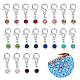 20Pcs 10 Colors Alloy Glass Pendant Stitch Markers(HJEW-NB00036)-1