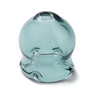 Jellyfish Glass Bead Cone, for Wind Chimes Making, Aqua, 16x15x15.5mm, Hole: 2.3mm(GLAA-M046-01A)