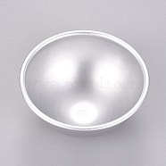 Aluminium Alloy Bath Bomb Mold, for Bath Bombs Handmade Soaps, Half Round, Silver, 82x35mm(DIY-WH0158-28B)