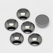 Non-magnetic Synthetic Hematite Cabochons, Half Round/Dome, 8x4mm(G-P162-05-8mm)