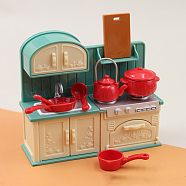 Plastic Miniature Furniture Display Decorations, Mini Kitchen Stove Tableware for Dollhouse Decor, Colorful, 38x110x95mm(MIMO-PW0003-063)