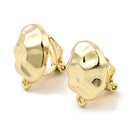 Alloy Clip-on Earring Findings, with Horizontal Loops, for Non-pierced Ears, Flat Round, Golden, 16x12.5x12mm, Hole: 1.2mm(FIND-L015-008G)