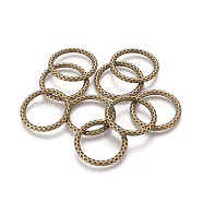 Tibetan Style Linking Rings, Ronedelle, Antique Bronze, Lead Free & Cadmium Free & Nickel Free, 36.5x36.5x4mm(MLF10804Y-NF)