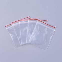 Plastic Zip Lock Bags, Resealable Packaging Bags, Top Seal, Self Seal Bag, Rectangle, Clear, 40x30mm, Unilateral Thickness: 2.3 Mil(0.06mm)(X-OPP-Q003)