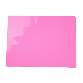 Rectangle Silicone Mat for Crafts, Nonstick & Nonslip Silicone Crafts Mat, Multipurpose Heat-Resistant Table Protector, Silicone Sheets for Resin, Crafts, Liquid, Paint, Clay, Hot Pink, 400x300x0.5mm