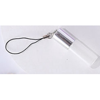 Glass Aromatherapy Refillable Bottle, Roller Ball Bottles, with Aluminium Oxide Cover & PP Plug, Column, White, 2x5.5cm, Capacity: 5ml(0.17fl. oz)