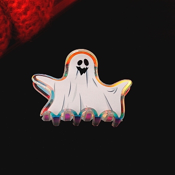 PVC Claw Hair Clips, Ghost, Colorful, 75x45x45mm