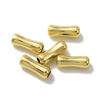 Brass Tube Beads, Lead Free & Cadmium Free, Tube, Real 24K Gold Plated, 9x3mm, Hole: 1.8mm