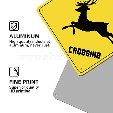 Globleland 2Pcs 2 Style Aluminum Warning Sign(DIY-GL0003-65)-6