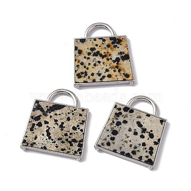 Platinum Bag Dalmatian Jasper Pendants