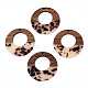 Transparent Resin & Walnut Wood Pendants(RESI-TAC0017-74-B02)-1