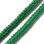 Polyester Braided Lace Trim, Sewing Centipede Lace Ribbon, for Clothes Accessories and Curtains Accessories, Green, 1/4 inch(8mm)(OCOR-WH0079-51B)