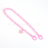 Eyeglasses Chains, Neck Strap for Eyeglasses, with Acrylic Cable Chains, Flower, Pearl Pink, 22.72 inch(57.7cm)(AJEW-TAC0025-13A)