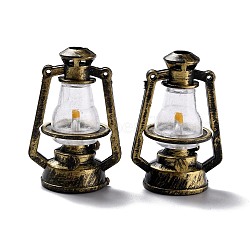 Creative Mini Resin Oil Lamp, for Dollhouse Accessories Pretending Prop Decorations, Dark Khaki, 27x37.5x55mm, 2pcs/set(DJEW-F014-03B)