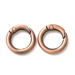 Alloy Spring Gate Rings, O Rings, Red Copper, 6 Gauge, 20x4mm, Inner Diameter: 12mm(X-PALLOY-H245-R)