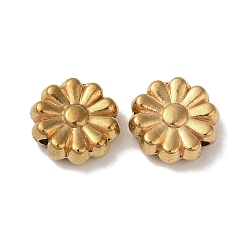 Ion Plating(IP) 304 Stainless Steel Beads, Flower, Golden, 8.5x3mm, Hole: 1.2mm(STAS-K285-15G)