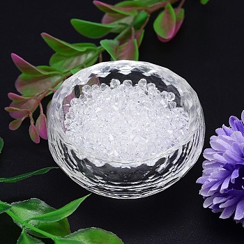 Faceted Imitation Austrian Crystal Bead Strands, Grade AAA, Bicone, Clear, 6x6mm, Hole: 0.7~0.9mm, about 360pcs/bag