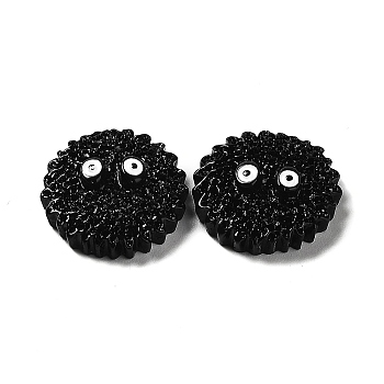 Opaque Resin Imitation Food Decoden Cabochons, Biscuits, Black, 18x6mm