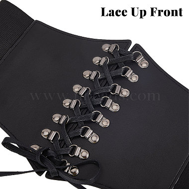 PU Leather Wide Elastic Corset Belts with Alloy Findings(AJEW-WH0518-51)-3