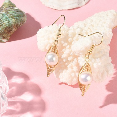 Boucles d'oreille en perle naturelle(EJEW-JE05261)-3