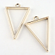 Pendentifs lunette arrière de triangle en alliage plaqué rack(X-PALLOY-S047-09E-FF)-1
