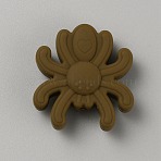 Spider Food Grade Eco-Friendly Silicone Focal Beads, Coffee, 27x25x9mm, Hole: 2mm(SIL-SZC0005-03B)