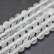 Natural Selenite Beads Strands, Round, 6mm, Hole: 0.8mm, about 67pcs/strand, 15.7 inch(40cm)(G-G792-24B)
