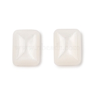 Opaque Resin Decoden Cabochons, Rectangle, White, 8x6x3mm(CRES-I036-09A)