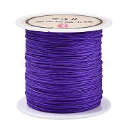 40 Yards Nylon Chinese Knot Cord, Nylon Jewelry Cord for Jewelry Making, Dark Violet, 0.6mm(NWIR-C003-01B-09)