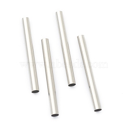 304 Stainless Steel Tube Beads, Stainless Steel Color, 25x2.5mm, Hole: 2mm(X-STAS-H158-A02-P)