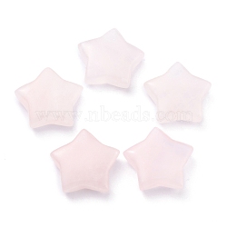 Natural Rose Quartz Beads, No Hole, Star, 20~21x20~21x6~6.5mm(G-O196-06A)