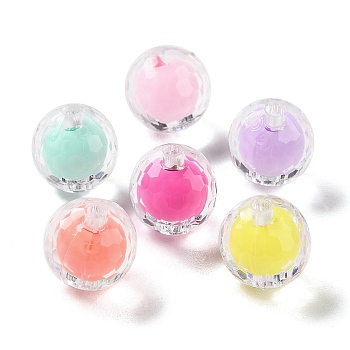 Transparent Acrylic Beads, Bead in Bead, Round, 11.5mm, Hole: 2.5mm, 510pcs/500g