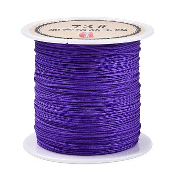40 Yards Nylon Chinese Knot Cord, Nylon Jewelry Cord for Jewelry Making, Dark Violet, 0.6mm
