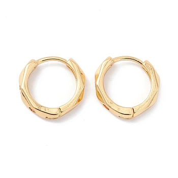 Real 18K Gold Plated Cubic Zirconia Huggie Hoop Earrings for Girl Women, Colorful, 10 Gauge, 2.5x12mm, Pin: 1mm