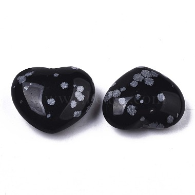 Natural Snowflake Obsidian Heart Love Stone(X-G-N0326-56A)-2