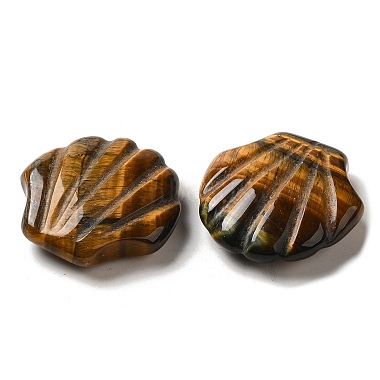 Natural Tiger Eye Carved Healing Shell Figurines(G-K353-03D)-2