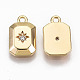 Brass Micro Pave Clear Cubic Zirconia Charms(KK-T062-32G-NF)-2