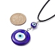 Evil Eye Lampwork Anhänger Halskette(NJEW-JN04504-02)-3