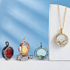 Elite 5Pcs 5 Colors Alloy Rhinestone Pendant Cabochon Open Back Settings(RB-PH0001-22)-4