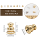 40Pcs 4 Style Brass Bullet Ear Nuts(KK-CA0002-21)-2