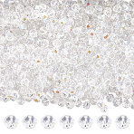 Electroplate Glass Beads Strands, AB Color Plated, Faceted, Rondelle, Clear, 6x5mm, Hole: 1mm, about 83~85pcs/strand, 38~39cm, 10 strands(EGLA-LT0001-06C)